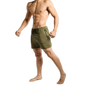 Pantalones Cortos Deportivos para Hombre, Estilo Nuevo, Alta Calidad, Cintura Elástica, Corte Medio, Color Sólido, Secado Rápido, Transpirables, de Algodón/Poliéster, para Uso en Exteriores - Product Image 1