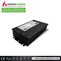 UL cUL 277vac sans scintillement triac 0 10v 5 en 1 variable 12v 24v pilote led 96w 100w avec boîte de jonction