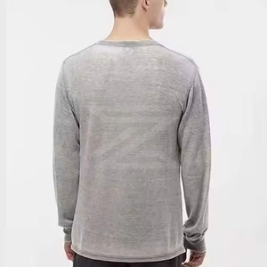 <b>Men</b> Solid Winter Acid Wash Sweatshirt Long Sleeve Crewneck Vintage Cotton Polyester Casual <b>Pullover</b> Top High Quality Quick Dry - Product Image 6