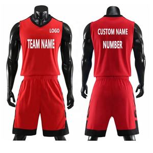 Conjunto de camiseta y pantalones cortos de baloncesto, ropa deportiva atlética ligera, transpirable y de secado rápido para hombres, práctica de equipo, competición - Product Image 5