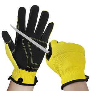 Nouveaux gants de mécanicien de vêtements de sécurité de la meilleure qualité pour hommes et gants de sécurité mécaniques en cuir teints en couleur unie pour l'hiver - Product Image 4
