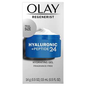 Crème hydratante pour le visage Olay Regenerist Hyaluronic + Peptide 24, sans parfum, tous types de peau, format d'essai 0,5 oz (lot de 2) - Product Image 3