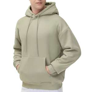 Sudadera con capucha atlética en blanco de alta calidad al por mayor 400 Gsm sudaderas gruesas de lana para Hombre Sudaderas con capucha de calle lisas personalizadas - Product Image 5