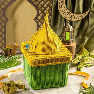 Nuevo artículo Mezquita Cesta de ratán Mezquita Cúpula Personajes Mezquita Cúpula Ratán Eid Cestas de ratán hechas a mano en Vietnam - Product Image 1