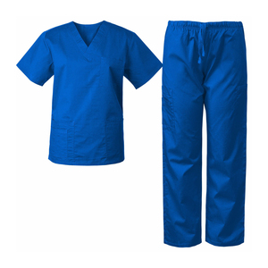 High Quality Women's V-Neck Medical <b>Scrubs</b> Woven Surgical <b>Clothes</b> for Hospital for Nurses and Doctors Uniforms - Product Image 4