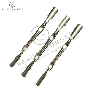 Haut de gamme Logo personnalisé en acier inoxydable ongles cuticules poussoir écologique Double extrémité manucure cuticule poussoir pour peau morte - Product Image 4