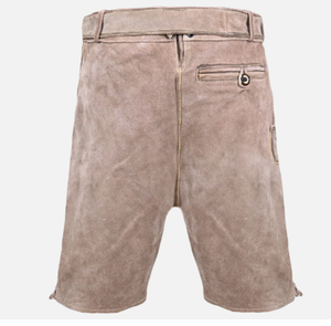 Nouveaux hommes bavarois Antique-Look Lederhosen cuir marron CowSplit pantalon avec broderie taille moyenne toutes les tailles pour Oktoberfest - Product Image 4