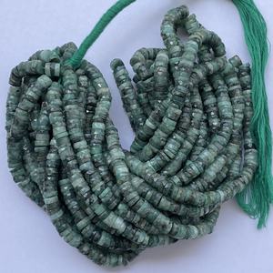 ลูกปัดหินสีเขียวมรกตธรรมชาติขนาด6มม. 8มม. ลูกปัดร้อยลูกปัดหินกึ่งมีค่าขายส่งจำนวนมากแบบ DIY ของแท้ - Product Image 1