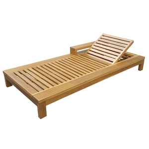 Chaise longue de luxe en teck massif, résistante aux intempéries, imperméable, pour piscine, villa, plage, mobilier de resort - Product Image 3