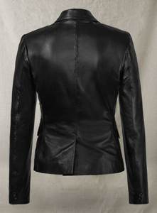 <b>Women's</b> Fashionable High Quality Breathable <b>Waterproof</b> Windproof Leather <b>Jacket</b> Regular Length Solid Pattern Plain Dyed - Product Image 3