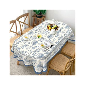 Luxury Cotton <b>Table</b> <b>Cloth</b> Dining <b>Table</b> Cover Custom Size Weight Eco Friendly Sustainable Indian Manufacturer OEM ODM Available - Product Image 3