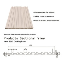 Panel de Pared Decorativo Acanalado Impermeable Grado E0 B1 S165, Longitud Personalizada de 3m para Proyectos de Diseño de Interiores Modernos