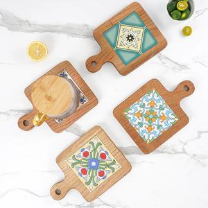 Posavasos de madera de mármol para bebidas, juego de posavasos de sublimación clásico al por mayor, protección de mesa, alfombrilla para taza de té, cerveza, café, bebida - Product Image 2