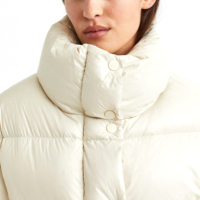 Yeni İnce Kabarcıklı Ters Çevrilebilir Örme Polar Shearling Şişme Kadın Su Geçirmez OEM Dış Yüzey Toptan Kışlık Mont Kapüşonlu Fermuarlı Logolu