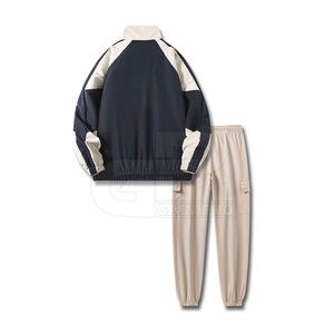Men <b>Retro</b> <b>Tracksuit</b> With Classic Look And Moisture Wicking Material For Summer And Light Training Activities - Product Image 2