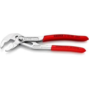 Pince à pompe à eau chromée Cobra 180 mm avec largeur de serrage de 36 mm, pompe à vélo recouverte de plastique par KNIPEX - Product Image 3