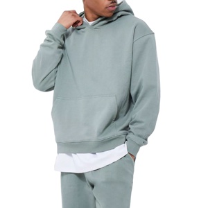 Conjuntos Deportivos Casuales de Invierno de Pakistán, Ligeros, 100% Algodón, Sudadera Holgada con Capucha y Pantalones Deportivos - Product Image 1