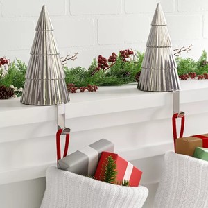 Luxury Silver Metal Christmas Tree Shape Stockholder Home Decoration Use in High Quality - Product Image 2