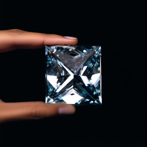 Diamant de laboratoire de 2,0 carats, taille princesse, bleu vif fantaisie, clarté VS1, certifié IGI, diamant en vrac pour la fabrication de bijoux - Product Image 3