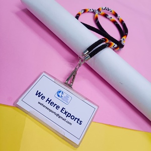 Cordón de Ganchillo con Cuentas, Estilo Clásico, Ecológico, con Incrustaciones, Impresión UV, Forma Personalizada, Porta Credenciales, Llavero con Cordón de Cuentas - Product Image 2