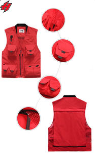 Gilet cargo multi-poches pour hommes, pour l'escalade, le tir, la photographie, l'accrochage, le pêcheur et le journaliste - Product Image 4