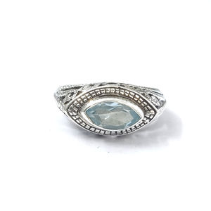 Blue <b>Quartz</b> Statement <b>Ring</b> (5.8 Grams) 24K Gold Plated Yellow Gold with Inlay Technology IGI Certified Everyday Wear - Product Image 1