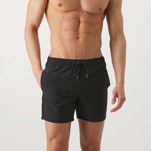 Haute qualité Logo personnalisé été imprimé coton Gym Shorts hommes sport Polyester cordon taille tenue décontracté hommes Shorts noir - Product Image 5