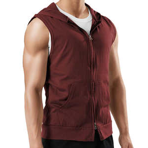 Wholesale <b>Men's</b> Hoodie Oversized Custom Sleeveless Hoodies <b>Men's</b> <b>Jackets</b> Fashionable Gym Fleece Printed Hoodies - Product Image 3