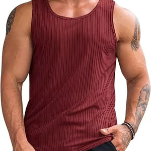 Trendy <b>Men's</b> Custom Logo Sleeveless <b>Gym</b> <b>Vest</b> Muscle Tank Top for <b>Gym</b> Workout Bodybuilding Fitness Training and Athletic Wear - Product Image 1