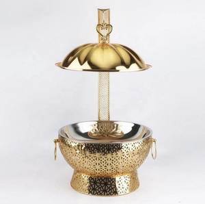 ถาดอุ่นอาหารสแตนเลสอย่างดีสำหรับงานจัดเลี้ยง สีทองและสีขาว ฝาปิดแบบมือจับ  รับผลิตตามความต้องการ ยี่ห้อ TCA - Product Image 5