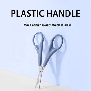 Tijeras profesionales de hoja de acero inoxidable con mango de plástico para papel escuela belleza DIY artesanía bordado - Product Image 5