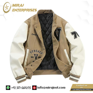 Chaqueta universitaria acolchada transpirable de alta calidad para mujer para Otoño Invierno personalizable OEM bordado decoración teñido procesado - Product Image 2