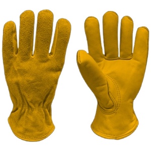 Heavy Duty Cowhide Grain Split Leather <b>Driver</b> <b>Gloves</b> for Industrial Safety Construction Long Lasting Hand Arm Protection - Product Image 5