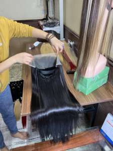 Pelucas de Cabello Humano con Encaje Frontal Transparente HD 13x4 al por Mayor, Pelucas de Cabello Virgen de Vietnam con Encaje Frontal para Mujeres Negras - Product Image 3