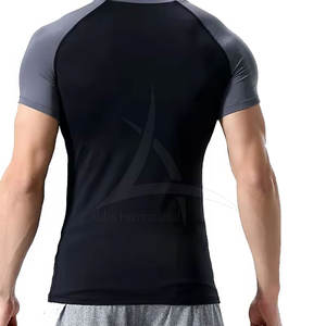 T-shirts de compression pour hommes de qualité supérieure, manches courtes, respirants, écologiques, vêtements de sport et de gym - Product Image 5