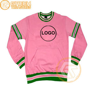 Sudadera bordada de lana de algodón Alpha Kapa personalizada, ropa griega de hermandad de Mujeres de alta calidad, Jersey largo con capucha estilo - Product Image 1