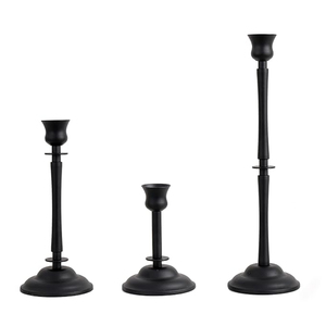 Bougeoir en métal noir pour décoration de maison de luxe Porte-bougie de haute qualité avec éclairage pour décorations de Noël - Product Image 3