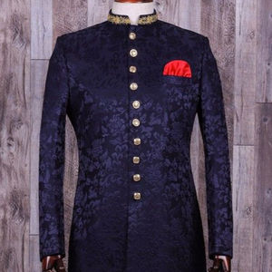 2022 nuevo vestido Sherwani bordado elegante y elegante para hombre con zapatos a juego de talla grande transpirable para boda - Product Image 1