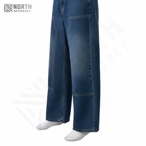 Jeans pour hommes, coupe classique, nouvelle arrivée, denim, pantalon en jean pour hommes, coupe droite, ample, surdimensionné, respirant, décontracté - Product Image 2