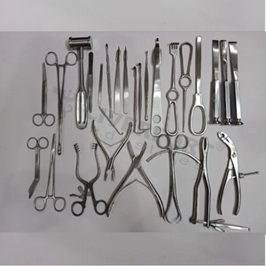 Kit de chirurgie orthopédique de base de haute qualité, instruments chirurgicaux en acier inoxydable allemand, ensemble de 25 pièces, classe II CE ISO - Product Image 1