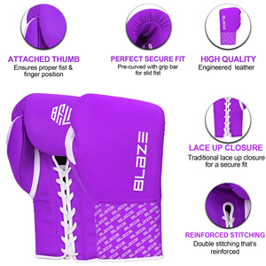 Meilleurs gants de compétition professionnelle MMA pour hommes femmes entraînement de sparring gants à lacets en gros gants d'entraînement de boxe pour - Product Image 6