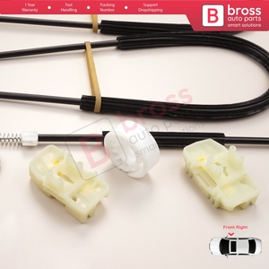 BWR 816 Kit de reparación de regulador de ventana puerta delantera derecha 6J4837402 para Seat Ibiza MK4 5 puertas 20082016 Bross Auto Parts - Product Image 6