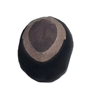 Toupet en cheveux humains Remy indiens de style Yaki Taz Hair BD, trame unique pour système capillaire pour hommes en dentelle - Product Image 4