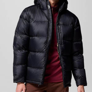 Veste matelassée oversize à capuche pour homme, manteau d'hiver en duvet épais, veste de créateur brillante avec poche sur la manche - Product Image 1