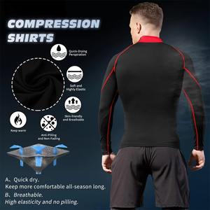 Men's Custom Lightweight Quick-Dry <b>Compression</b> Long Sleeve Gym Running Jogging <b>Base</b> <b>Layer</b> Breathable Wholesale Clothes Wear - Product Image 2
