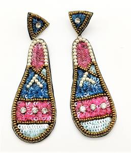 Regalo de Navidad de lujo Árbol de Navidad Bastón de caramelo Reno Copo de nieve Diseño Pendientes de aro de gota para niña 2024 - Product Image 6