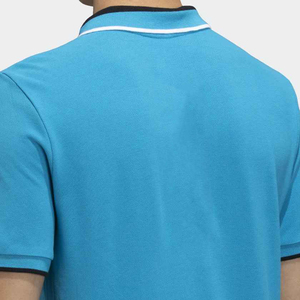 Polos de hombre de talla grande de algodón 100% al por mayor, impresión y bordado de logotipo personalizado, transpirable, color sólido, informales de verano - Product Image 6