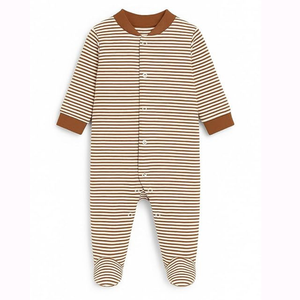 Vente en gros de barboteuses d'été pour nourrissons 100% coton biologique écologique fournisseur OEM - Product Image 4