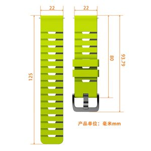 Correa de Reloj Deportiva Universal de 22 mm, Directo de Fábrica, Silicona Bicolor, Resistente al Agua, Correa Suave de Repuesto para <span class=keywords><strong>Garmin</strong></span> y Relojes Inteligentes - Product Image 3