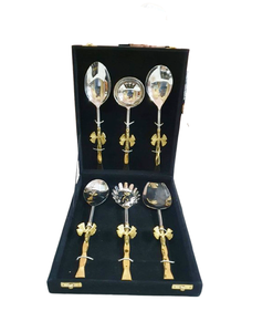 Juego de cubiertos de cuchara para servir de alta calidad, juego de cubiertos de diseñador de estilo clásico único pulido con espejo para hoteles, cocina, boda - Product Image 5